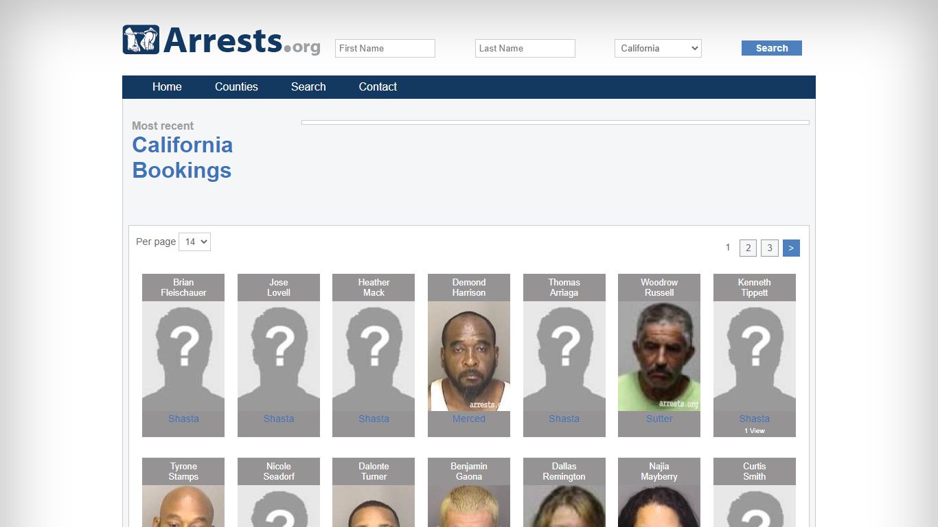 California Arrests and Inmate Search